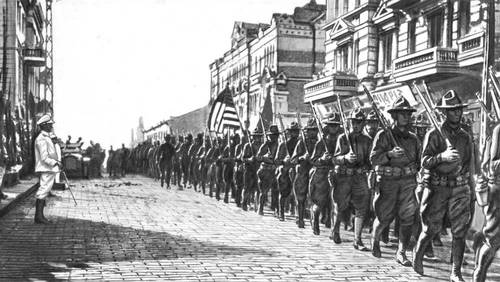 Американские интервенты во Владивостоке. 1918.