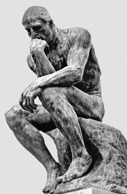 О. Роден. «Мыслитель». 1880—1900. Бронза. Музей О. Родена, Париж.