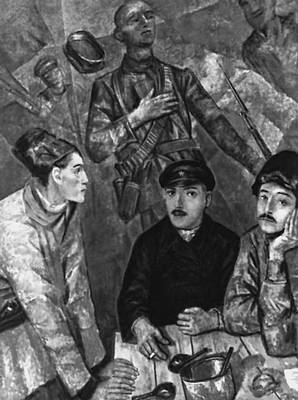 К. С. Петров-Водкин. «После боя». 1923. Центральный музей Советской Армии. Москва.