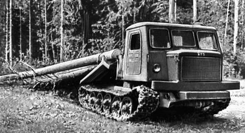 Трелёвка леса трактором ТТ-4.