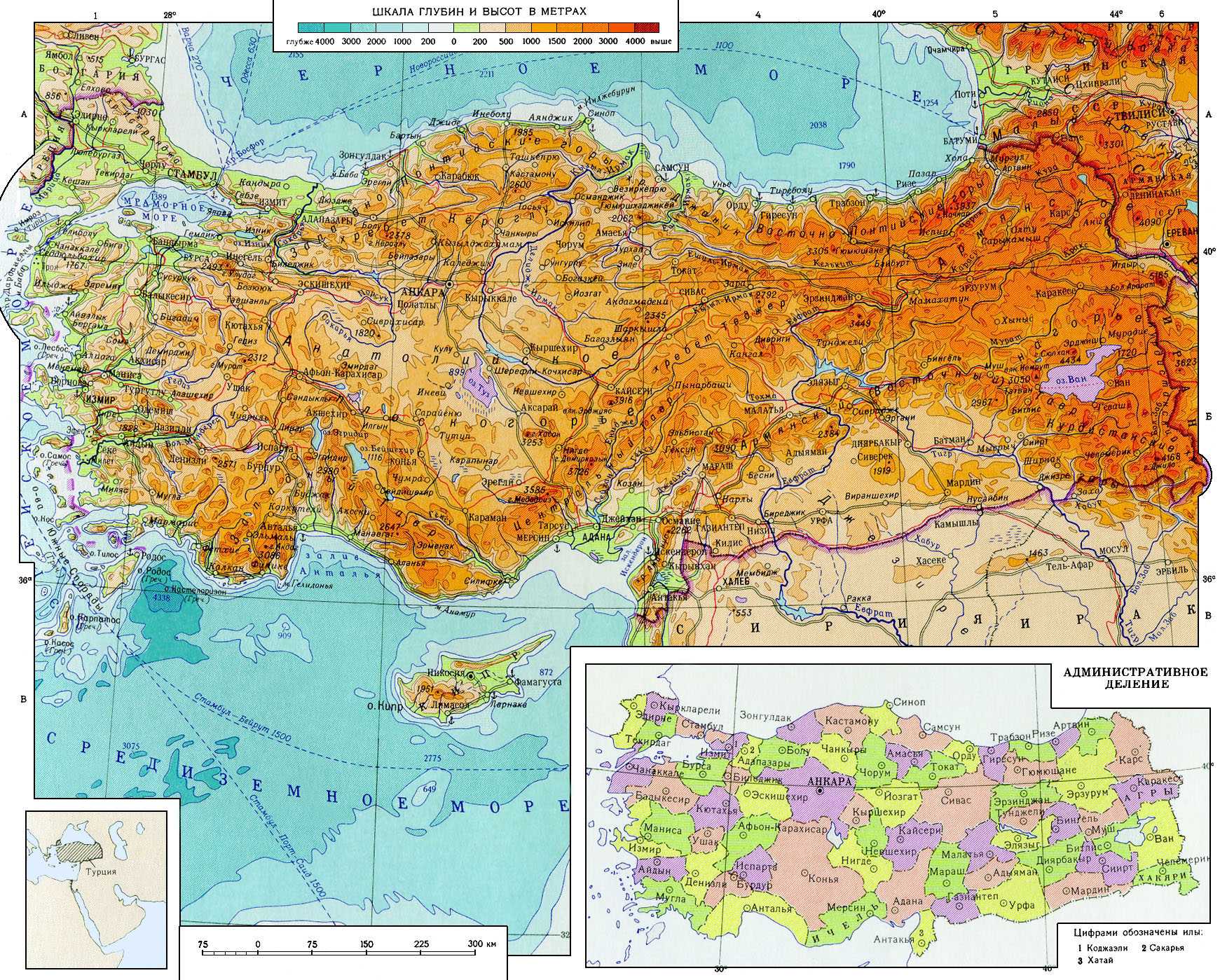 Турция география