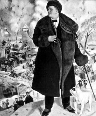 Б. М. Кустодиев. «Ф. И. Шаляпин на ярмарке». 1922. Русский музей. Ленинград.