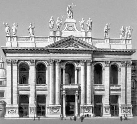 Рим. Фасад Бизилики Санти-Джованни ин Латерано. 1735. Архитектор А. Галилеи.