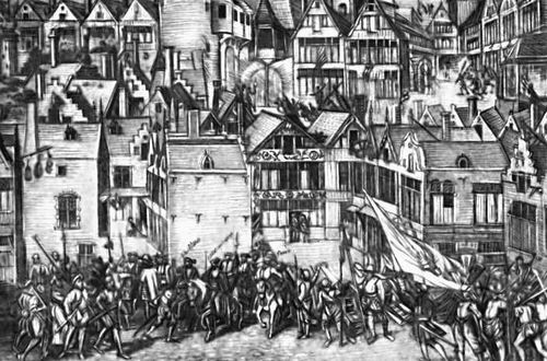 Волнения в Антверпене во время иконоборческого восстания 1566. Гравюра 16 в.