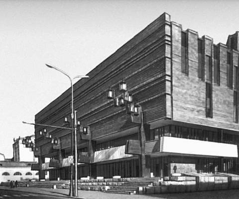 Новое здание Художественного театра. 1972. Главный архитектор проекта — В. С. Кубасов.