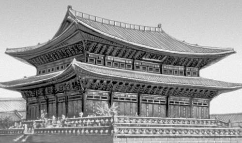 Павильон дворца Кёнбоккун в Сеуле (1394).