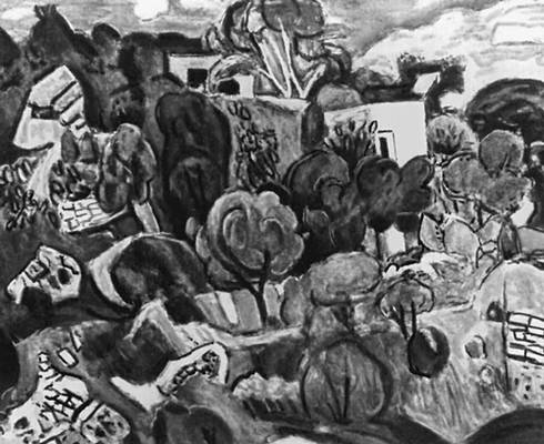 Федеративная Республика Германия. Х. Пурман. «Пейзаж в Лакко Амено». 1956. Галерея Тео Хиль. Кёльн.