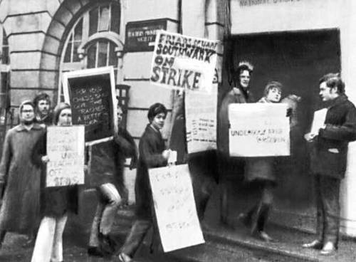 Забастовка учителей в Лондоне. Великобритания. 1969.