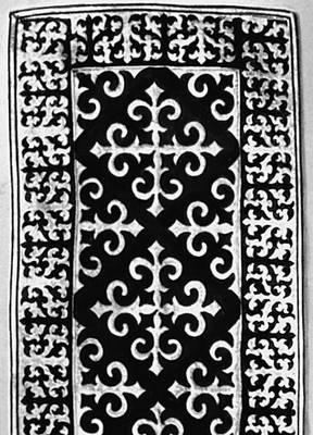 Войлочный ковёр-«сырмак» (фрагмент). Казахстан.