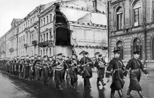 Великая Отечественная война 1941—45. Отряд морской пехоты. Ленинград. 1942.