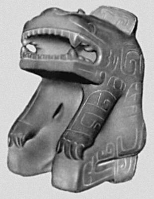 Мифология. Китай. Человек-тигр, дух, охраняющий могилу. Мраморная статуя из Аньяна. Период Шан-Инь. 2-е тыс. до н. э. Музей Гугун. Пекин.