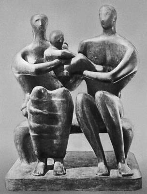 Х. Мур. «Семейная группа». Бронза. 1945—49. Музей современного искусства. Нью-Йорк.