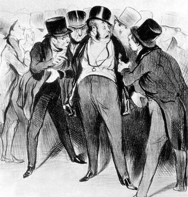 О. Домье. «Робер Макер — биржевой игрок». Литография из серии «Карикатюрана». 1837.