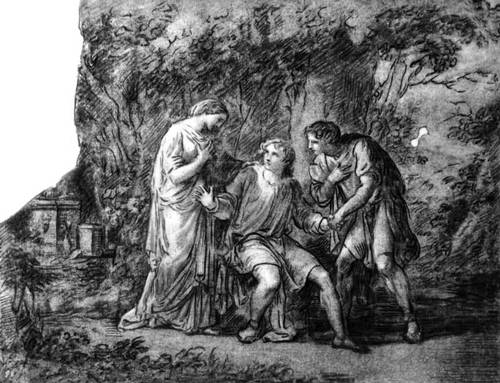 «Ифигения в Тавриде». Рис. А. Кауфманн (1788).