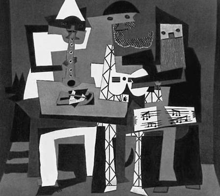П. Пикассо. «Три музыканта». 1921. Музей современного искусства. Нью-Йорк.