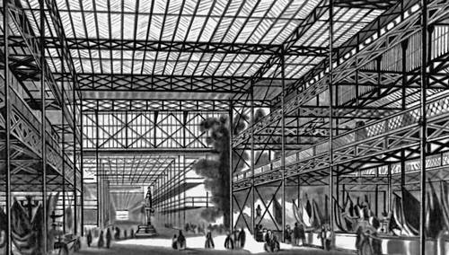 «Хрустальный дворец». 1851. Архитектор и инженер Дж. Пакстон. Интерьер.