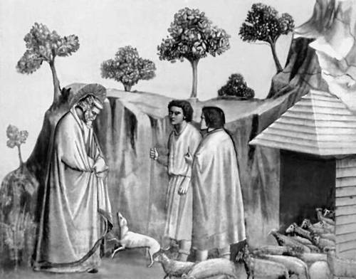 Джотто. «Возвращение Иоакима к пастухам». 1304—06. Капелла дель Арена. Падуя.