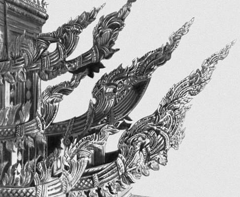 Деревянный трон (фрагмент). Королевский дворец. Пномпень.