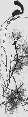 Ци Бай-ши. «Белка». Бумага, тушь, водяные краски. 1930-е гг. Музей Гугун. Пекин.