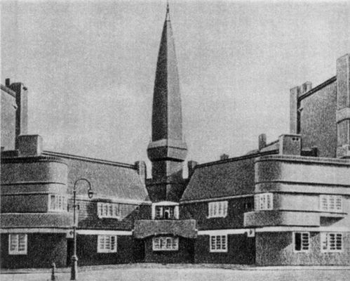 Амстердам. Жилой комплекс Эйген-Хард (Хембрюгстрат). 1918 — 21. Архитектор М. Де Клерк.