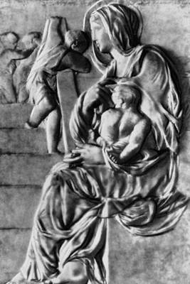 «Мадонна у лестницы». Мрамор. Около 1490—92. Каса Буонарроти. Флоренция.