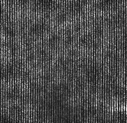Рис. 5. Изображение атомной решётки плёнки золота. Расстояние между кристаллографическими плоскостями 2,04 Å. Снято в просвечивающем электронном микроскопе ЭМВ-100Л при электроннооптическом увеличении 350000 с последующим оптическим увеличением снимка.