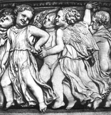 Путти. Фрагмент убранства кафедры собора в Прато (мрамор, 1433—38, Донателло и Микелоццо).