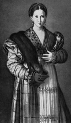 Пармиджанино. Женский портрет (т. н. «Антея»). 1535—37. Национальные музеи и галереи Каподимонте. Неаполь.