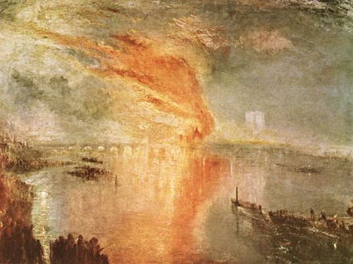 Дж. М. У. Тёрнер. «Пожар парламента». 1835. Музей искусств. Кливленд.