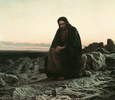 И. Н. Крамской. «Христос в пустыне». 1872. Третьяковская галерея. Москва.
