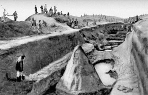 Строительство Карабекаульского канала. 1933.