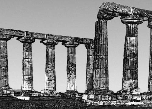 Архитектура Великой Греции (Южная Италия и Сицилия). Храм Геры в Метапонте. Ок. 500 до н. э.