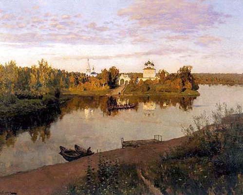 И. И. Левитан. «Вечерний звон». 1892. Третьяковская галерея. Москва.