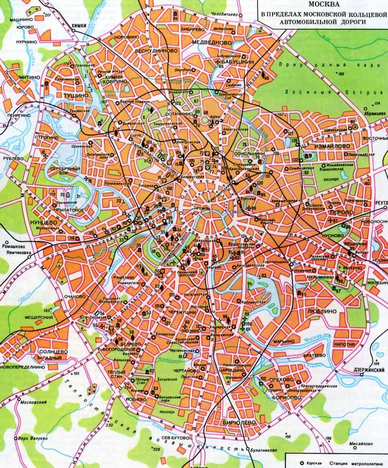 Карта центра г москвы