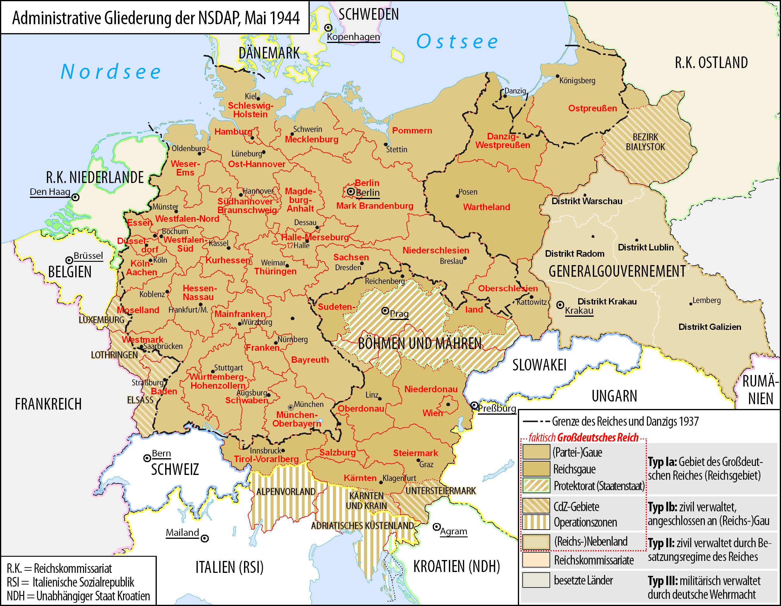Deutsches Reich 1933 bis 1945