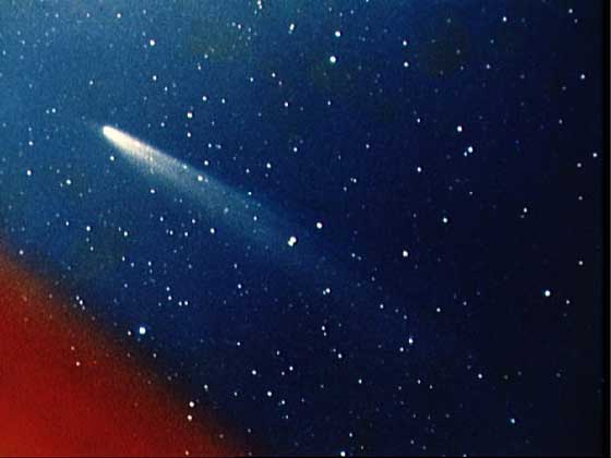 КОМЕТА КОГОУТЕКА на звездном небе 1 ноября 1974. 