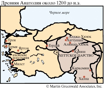 Древняя Анатолия около 1200 до н. э.