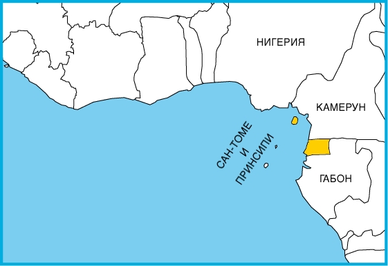 На карте Центральной Африки 