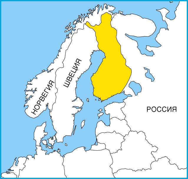 На карте Скандинавии