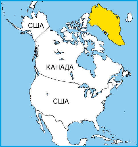 Положение на карте Северной Америки