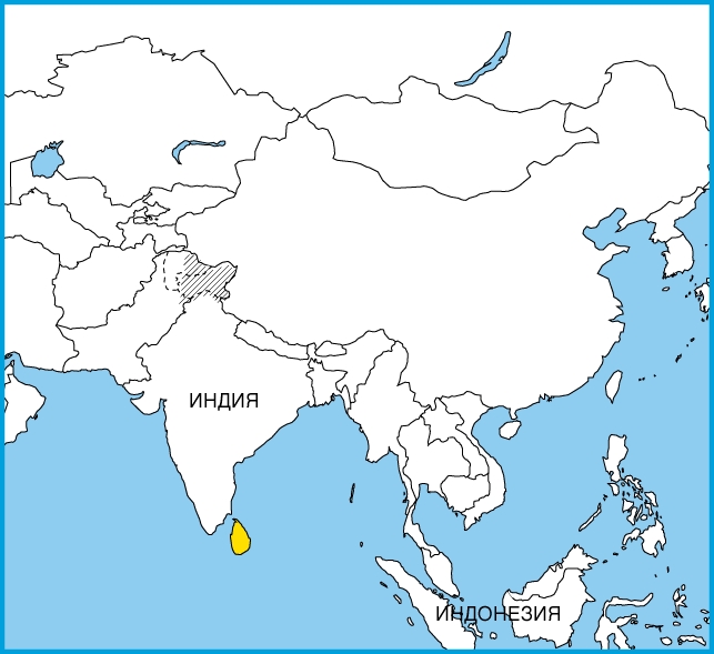 На карте Южной Азии