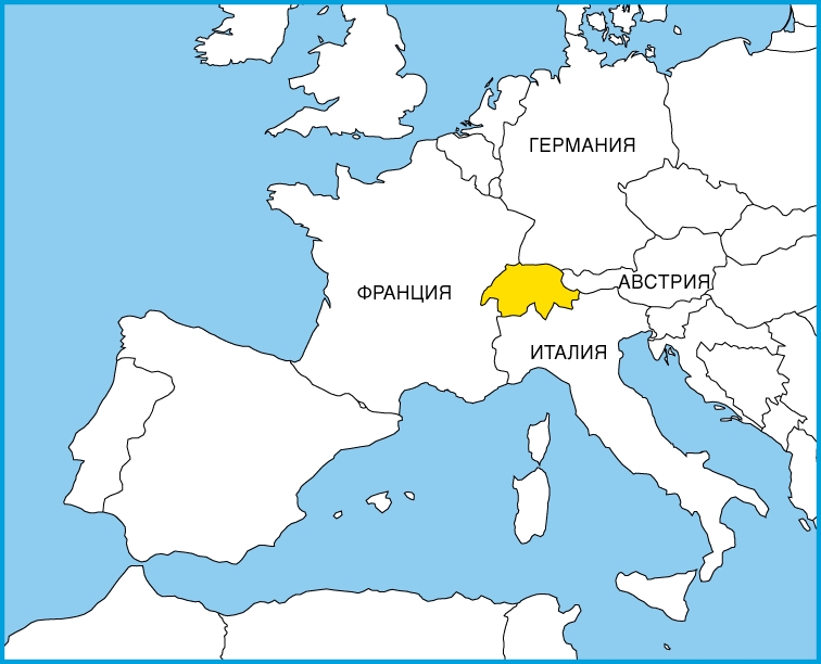 На карте Центральной Европы 
