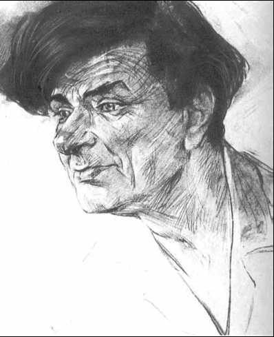 Ю. О. Домбровский. Портрет работы Л. Файнберга. 1968 г.