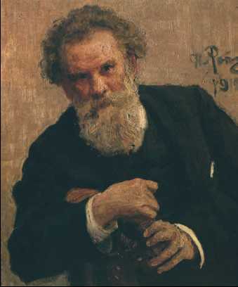 В. Г. Короленко. Портрет работы И. Репина. 1912 г.