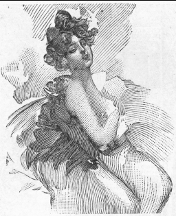 Иллюстрация, из «La Femme et le Pantin» П. Моиса (деталь). Ремесленная ксилография — вялый, однообразный штрих, не передающий формы (рис. 15)