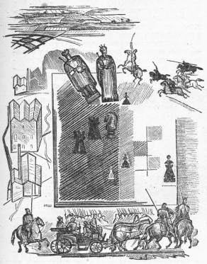 И. Шпинель. Иллюстрация (гравюра на дереве) к «Шахматам» Безыменского (1927). Разрешение проблем объема и пространства (рис. 25)