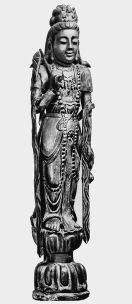 Богиня милосердия Гуань-Инь. Позолоченная бронза. XI в