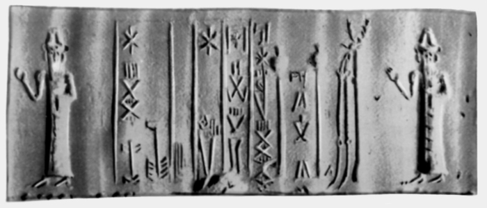 Вавилонская глиняная табличка с медицинским текстом и изображениями врачей