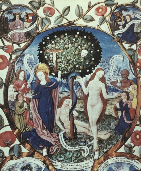 Древо жизни и смерти. Миниатюра Бертольда Фуртмейра. 1481