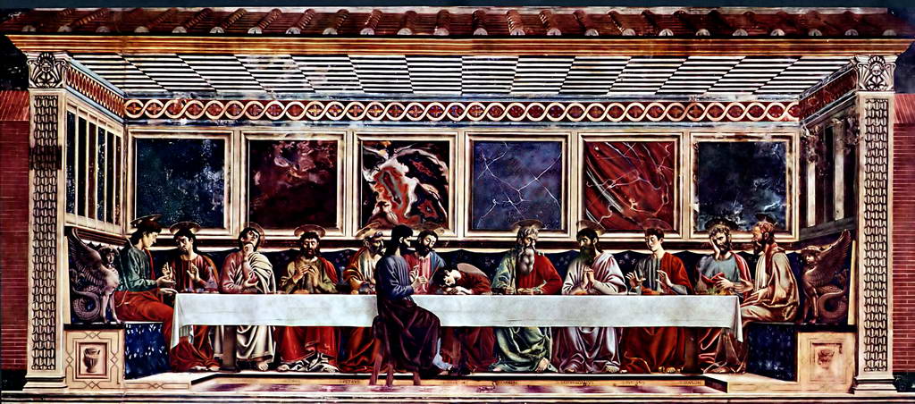 Андреа дель Кастаньо.     Тайная вечеря. 1445-1450 гг.